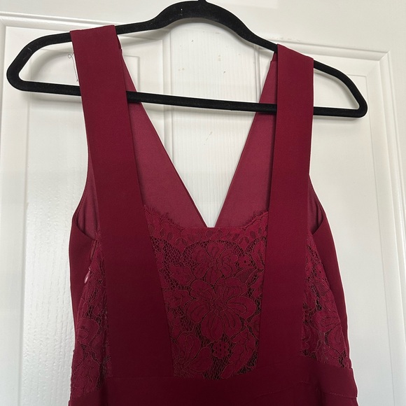 Lulu’s Kiska Burgundy Lace Wide-Leg Jumpsuit | Size M - Picture 7 of 9